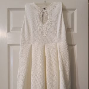 White Embroidery Maternity Dress